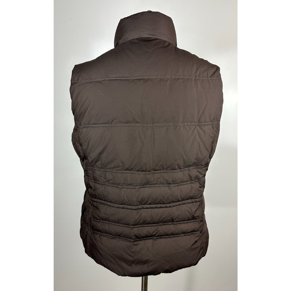 Eddie Bauer Goose Down Puffer Vest Women's XL Brown Quilted Snap Zip Pockets - Picture 7 of 8